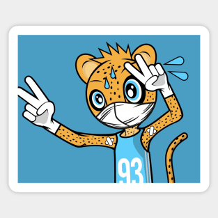 Masked Athlete Cheetah Sticker